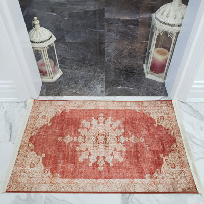 Covin Chenille Oriental Indoor Rug