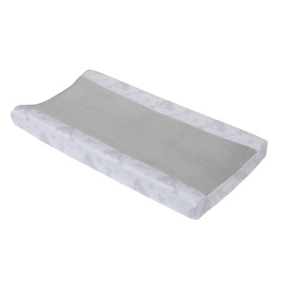 Little Love by NoJo Jungle Ride Grey and White, Barbera Monkey, Giraffe and Lion Super Soft Contoured Changing Pad Cover