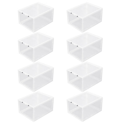 8 Pair Stackable Shoe Storage Box