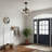 5 Lights Modern Industrial Pendant Lights Clear Glass Shade