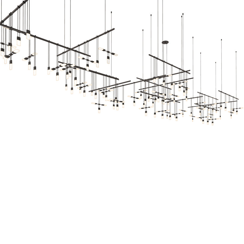 Suspenders® 35 - Light LED Chandelier, Satin Black