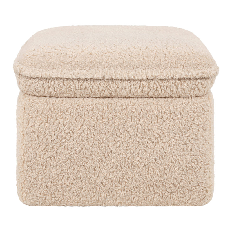 Cali Storage Ottoman, Chai Shearling