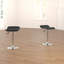 Swivel Upholstered Faux Leather Adjustable Height Bar Stool with Steel Frame