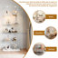 5-Tier Glass Display Cabinet with Lock and LED-967987572-967987573