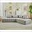 Modern 4-Seater Sectional Couch with four pillows-1415024653