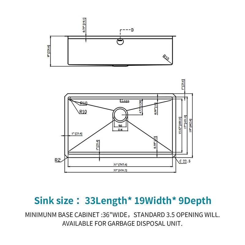 Undermount Kitchen Sink Single Bowl
