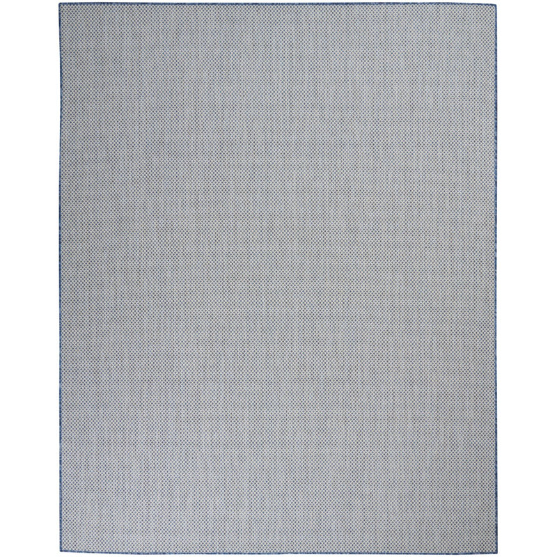 8' X 10' Blue Geometric Power Loom Area Rug