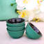 Ensemble de 4 mini tasses à thé japonaises Tetsubin en fonte texturée vert tendre-134531321