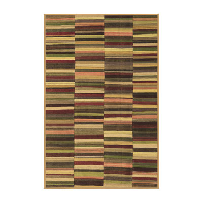 Tapis brun contemporain lavable à la machine 2779