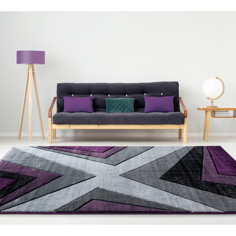 Zonia Synthetic Abstract Indoor Rug, Rectangle 7'10" x 10'6"