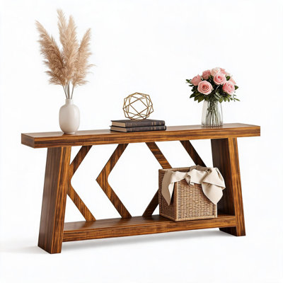 70.9" Entryway Console Table with 2-Tier Storage, Narrow Long Sofa Table for Living Room, Hallway, Entrance, Wooden