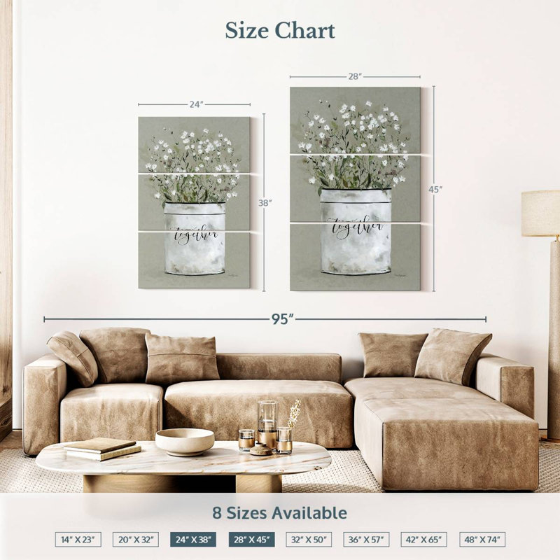 Harnek Bouquet Of Grace Bucket Together, H 38 po x l 24 po