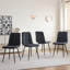 50cm H Corduroy Upholstered Metal Side Chair-613980085