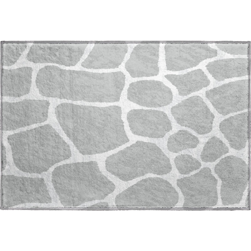 Premium Machine Washable Kishonna AMF45 Gray Rug, Rectangle 1'8" x 2'6"