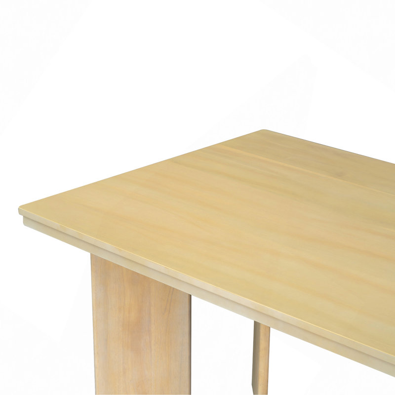 Ensemble de table de salle à manger moderne 7 pièces avec 6 chaises rembourrées, naturel, Naturel, Naturel, Naturel / Beige