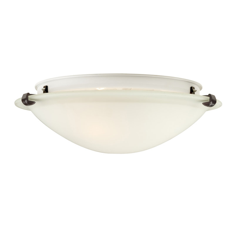 Plafonnier encastré pour cuve simple 12 po 2 lumières Felton, Bronze antique