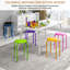 Ensemble de 6 tabourets empilables avec sièges rembourrés, tabourets empilables rembourrés de hauteur standard de 17 pouces avec surface en cuir, tabourets gigognes ronds portables pour la cuisine intérieure / extérieure, couleur assortie, paquet de 6-251541881