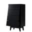 Commode 4 tiroirs noire - Solution de rangement polyvalente et polyvalente à 4 armoires