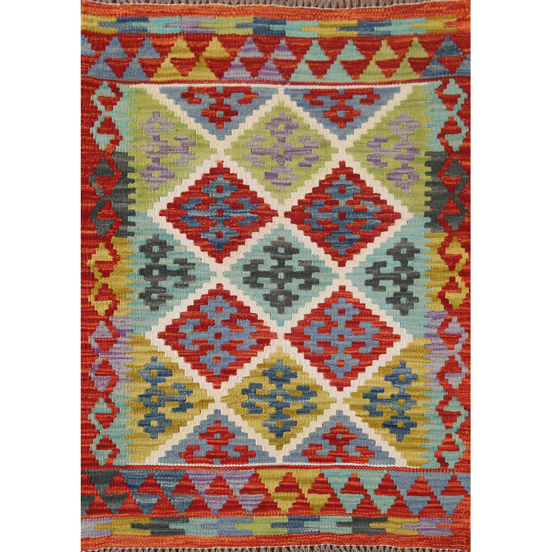 South Western Kilim Wool Oriental Rug 3x4