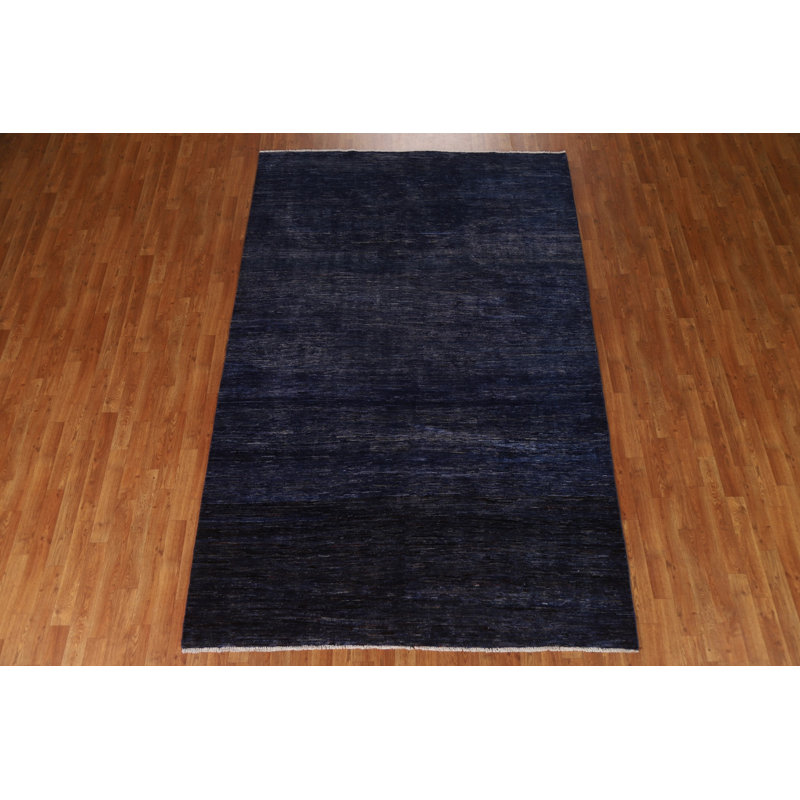 Tapis bleu marine Gabbeh 6 x 10