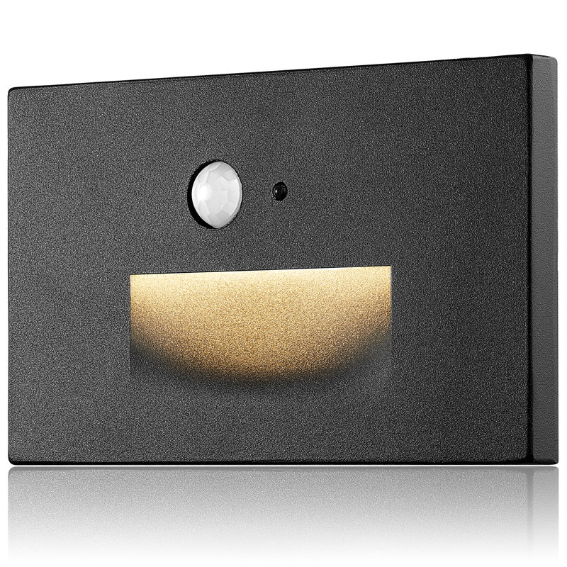 Applique murale en aluminium Kaynin, Noir mat