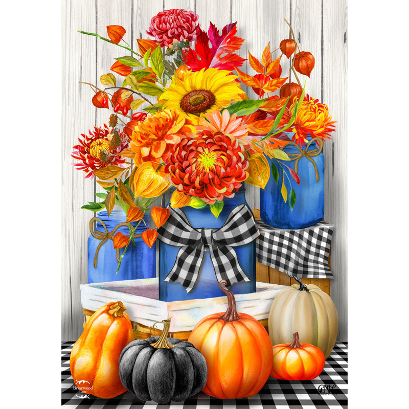 Drapeau d'automne des bocaux Mason