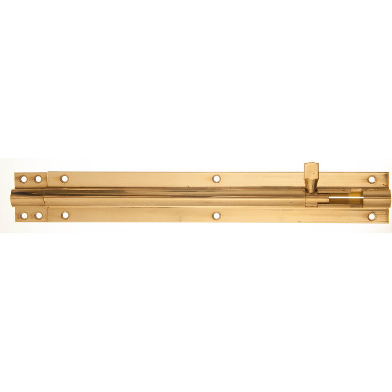Kendleton Straight Bolt, Polished Brass, 18cm H x 3.8cm W x 1.5cm D