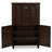 Baxton Studio Winda Dark Brown Shoe Storage Cabinet With 4 Doors and 6 Shelves 48.17" H