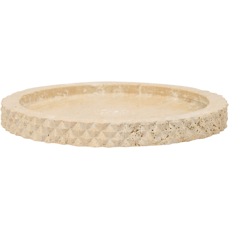 Russell Beige Travertine Tray, Beige Travertine