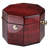 Weather And Maritime Traditional Analogue Mahogany Quartz Movement / Crystal Tabletop Clock with Alarm in Rosewood Hall