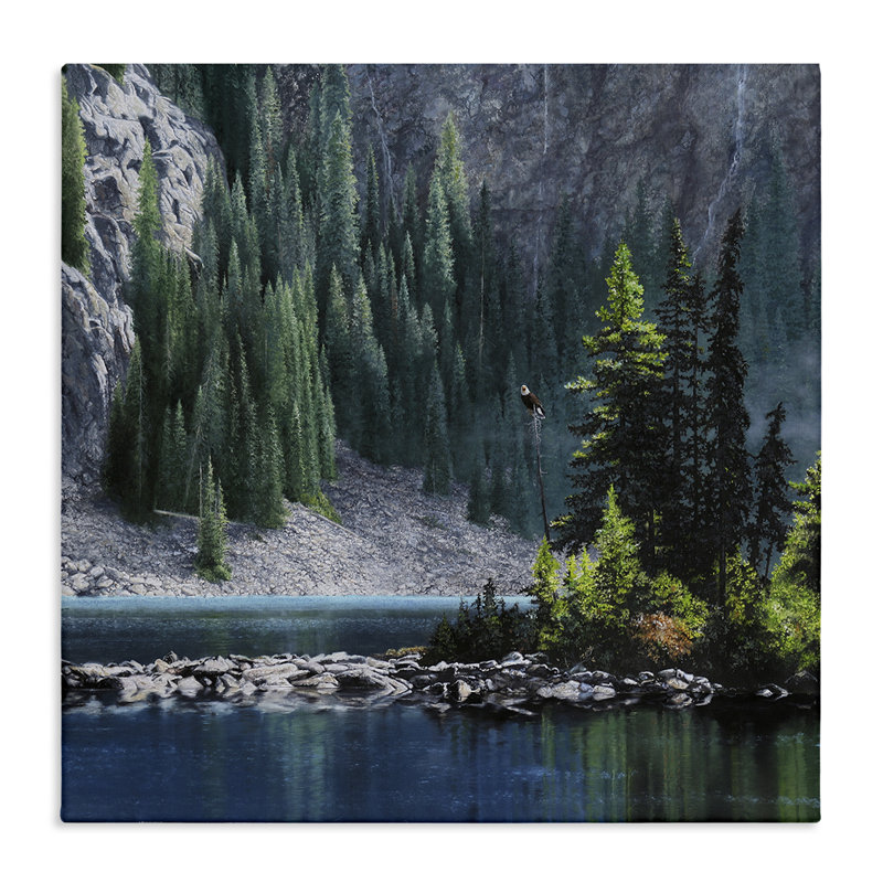 «Tree Spires in Nature», art mural sur toile par Mark Kelso, H 24 po x l 24 po
