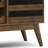 Clarkson 39"W Solid Acacia Mid-Century Tall Wine Rack Cabinet with Stemware Rack and 12-Bottle Storage