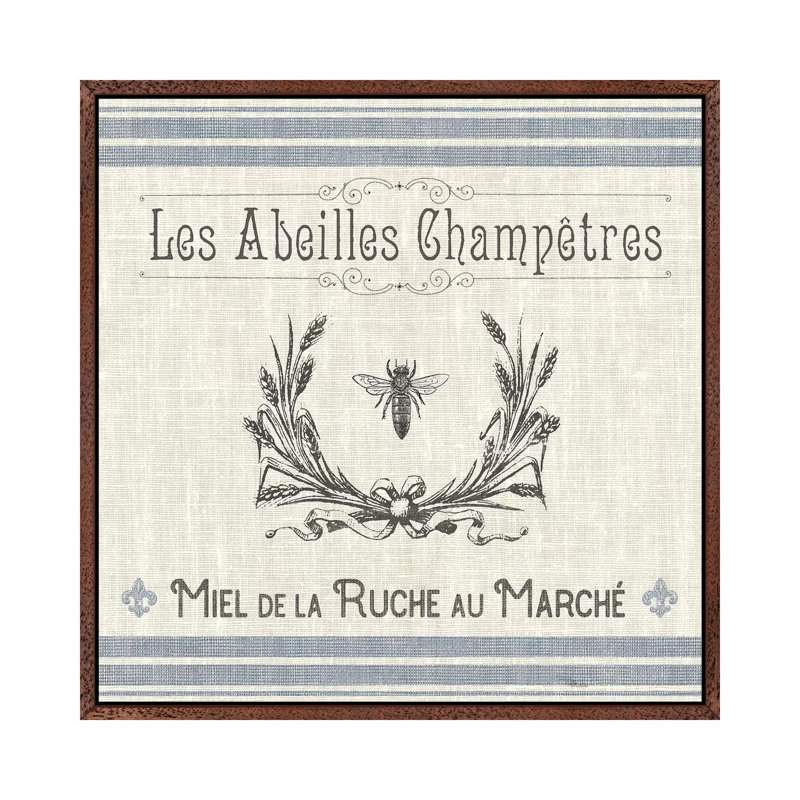 French Farmhouse III - Print on Canvas, 45.72 cm H x 45.72 cm W, Classic Brown Wood Framed