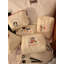 Trousse de maquillage portative pour chiot mignon de grande capacité avec trousse de voyage pour trousse de toilette en coton doux (trousse pilote grand + petit)