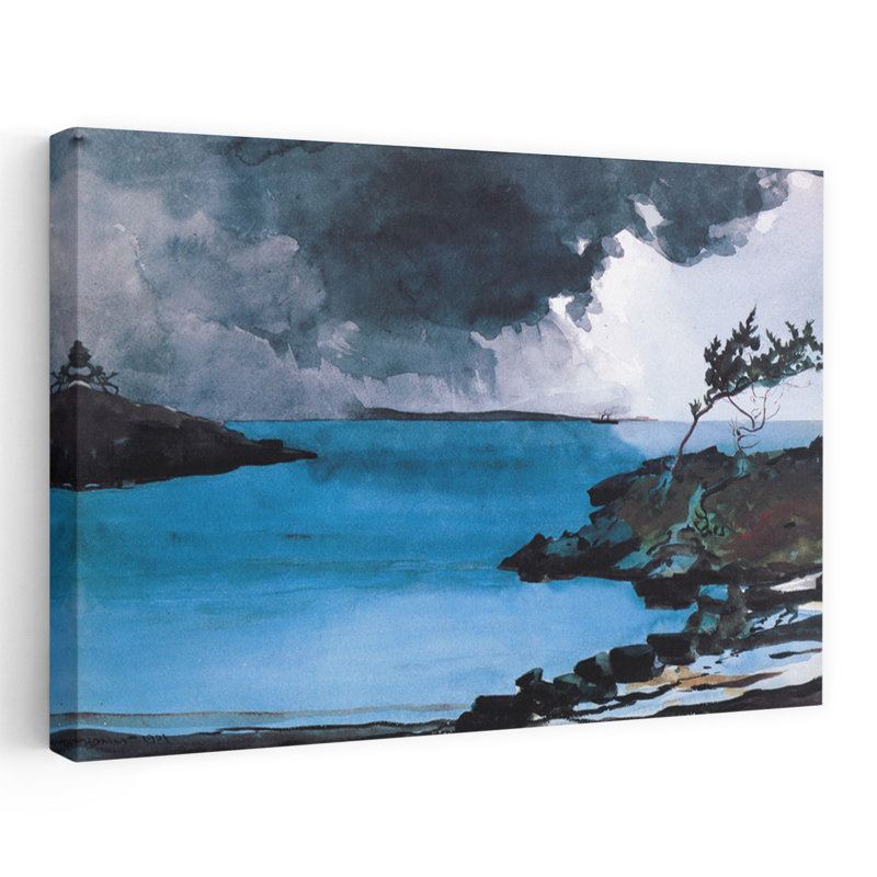 «The Coming Storm», reproduction d'art classique abstraite de l'été océan en 1901, H 40 po x l 60 po