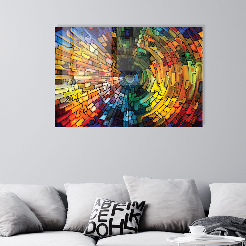 Peinture élégante en verre trempé de 11,8 po x 17,7 po | 100% verre trempé, épaisseur: 0,16 pouce | Superbe art mural pour la décoration intérieure, durable et facile à nettoyer, parfait pour les espaces de salon et de bureau