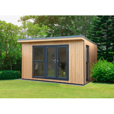 13.3 x 11.2 Ft. Tongue and Groove Log Cabin with Installation Service