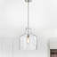 Luminaire suspendu simple en verre satiné nickel satiné