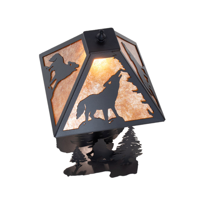 Wolf At Dawn Table Lamp