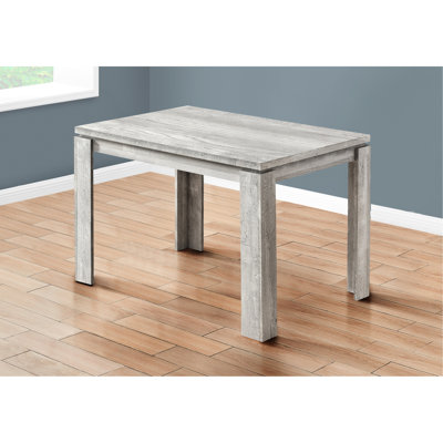 48" Rectangular Grey Dining Table, Modern Design, Legs, Fits 4, Room Laminate Contemporary, For Small Homes & Condos