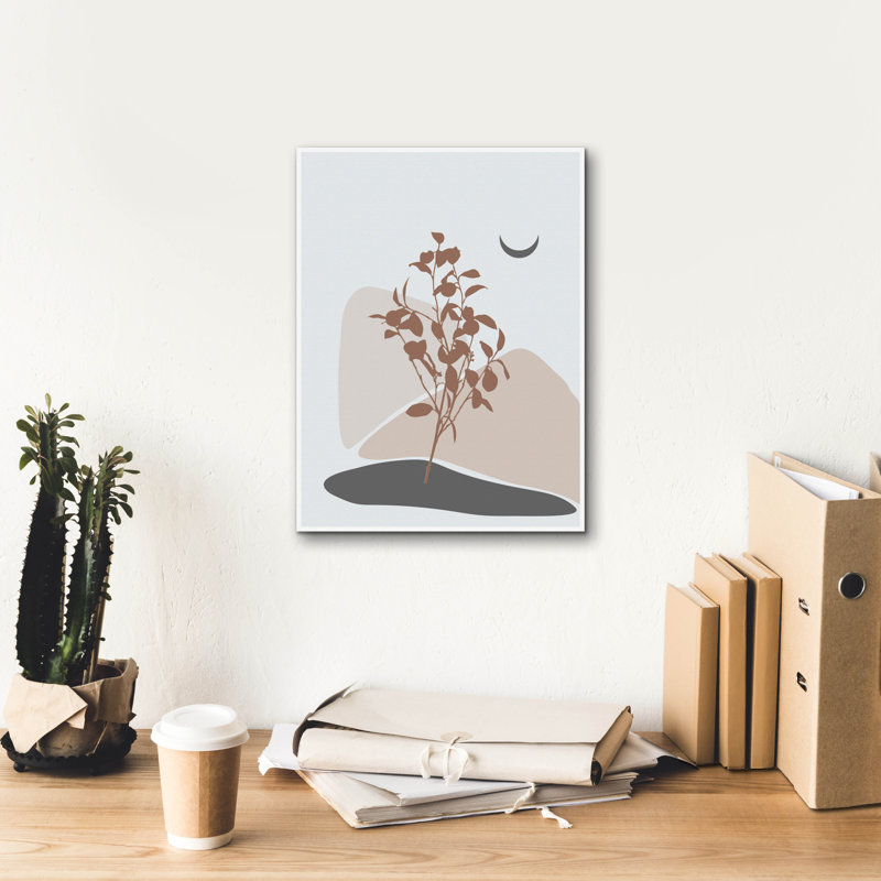 «Epic Graffiti» Abstract Minimal Lemon Tree »par Sabrina Balbuena, art mural sur toile, 12 po x 16 po, H 16 po x l 12 po