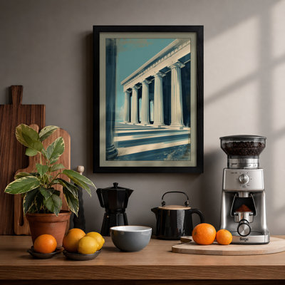 Columns and Sky Modern - Framed Print