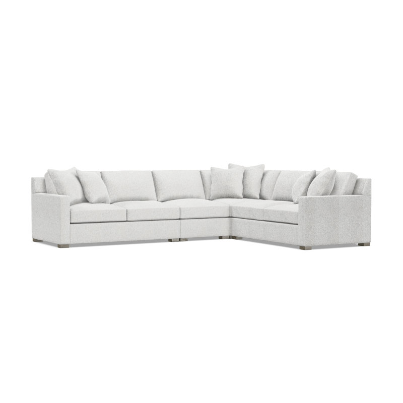 Kelsey Sectional, White/Cream Polyester