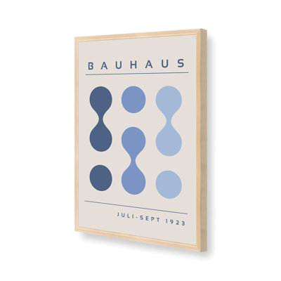 Blue Bauhaus Flow I, impression dans un cadre