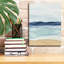 «Watercolor Ocean Horizon 2» par Annie Warren, art mural sur toile-911198293