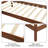 [Not Allowed To Sell To Walmart]Twin Size  Wood Platform Bed With Headboard And Wooden Slat Support