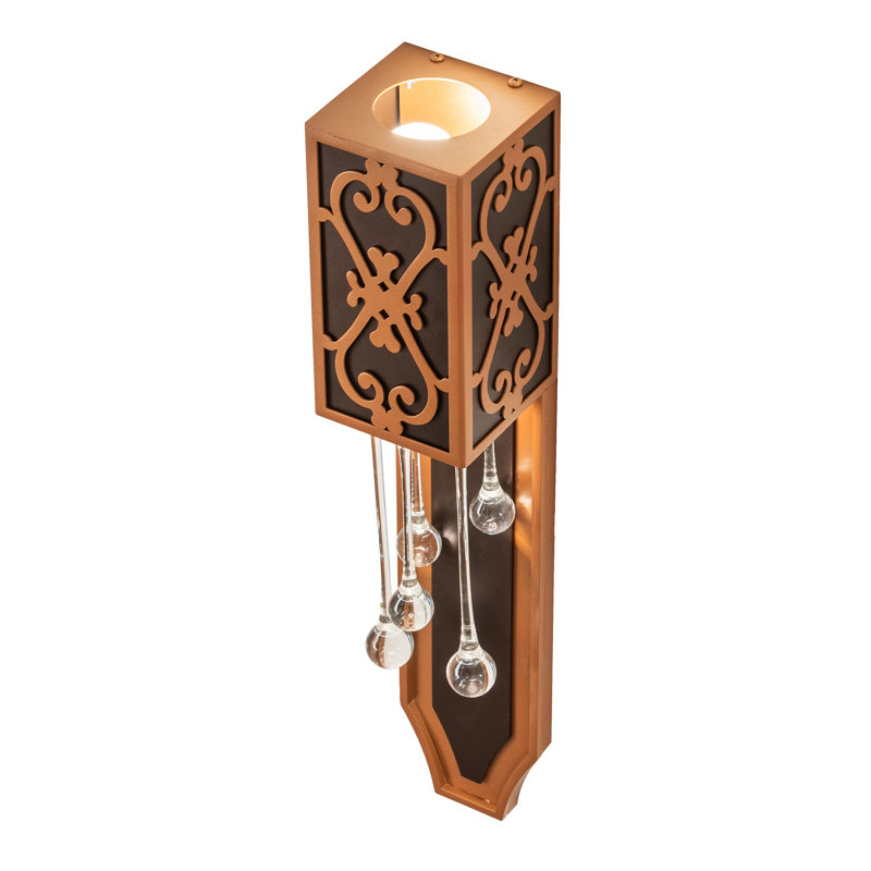 Crystal Steel Flush Mounted Sconce
