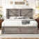 Oceant Farmhouse Bed Frame with 49.2" Barn Door Headboard