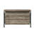 Antique Oak & Sandy Gray Counter Height Table, 6 In. Package Table In Metal Synthetic Wood, 2 Open Compartments