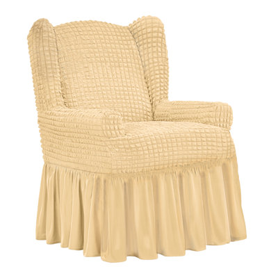 Box Cushion Wingback Slipcover